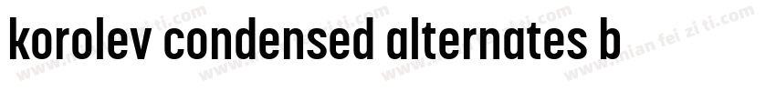 korolev condensed alternates bold字体转换